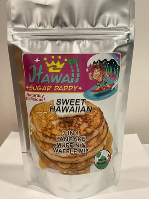 Pop-Up Mākeke - Hawaii Fry-O Food Group - Hawaii Sugar Daddy Sweet Hawaiian 3 in 1 Muffin, Pancake, and Waffle Mix
