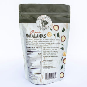 Pop-Up Mākeke - Island Harvest - Organic Unsalted Macadamia Nuts - Back View