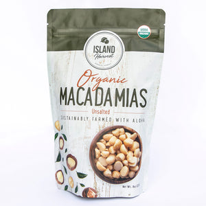 Pop-Up Mākeke - Island Harvest - Organic Unsalted Macadamia Nuts - Front View
