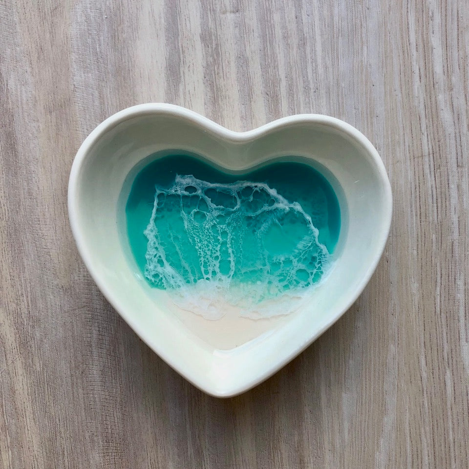 Pop-Up Mākeke - Marr Artworks - Heart Ceramic Ring Dish