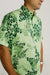 Pop-Up Mākeke - Nake'u Awai - ʻIwaʻiwa Double Maiden Hair Fern Print Pull-Over Aloha Shirt in Pesto & Green - Close Up