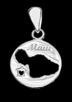 Pop-Up Mākeke - Peggy Waterfall - Islands of Hawaii Sterling Silver Pendant - Maui