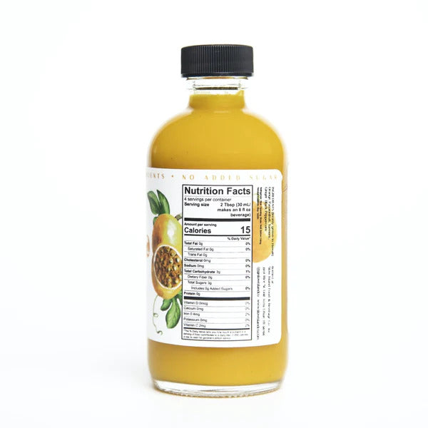 Pop-Up Mākeke - Slow Island Food & Beverage Co. - Turmeric Orange Passionfruit Wellness Elixir - Nutritional Facts