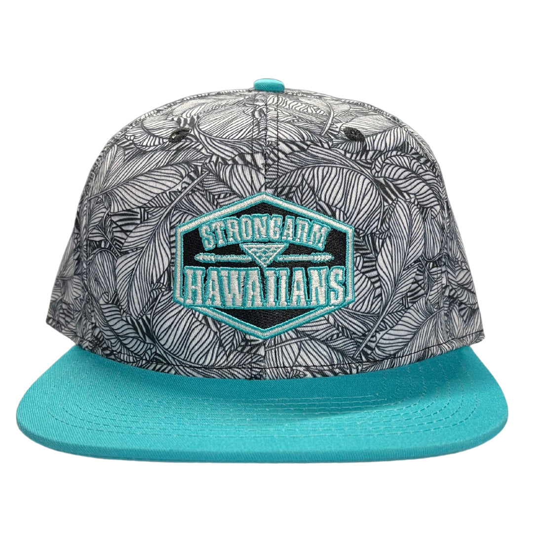 Pop-Up Mākeke - Strongarm Hawaiians - Teal Banana Leaf Snapback Hat