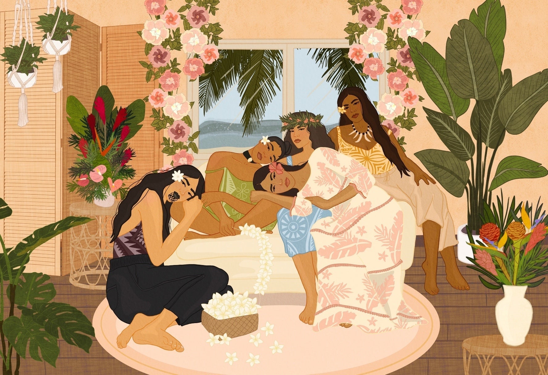 Pop-Up Mākeke - Surf Shack Puzzles - Polynesian Beauties 1000-Piece Puzzle