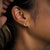Pop-Up Mākeke - Te Hotu Mana Creations - Naupaka Gold Plated Stud Earrings - In Use
