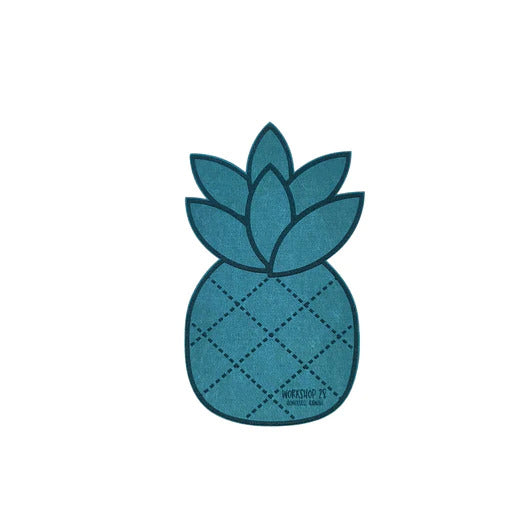 Pop-Up Mākeke - Workshop 28 HI - Pineapple Felt Coaster in Jade