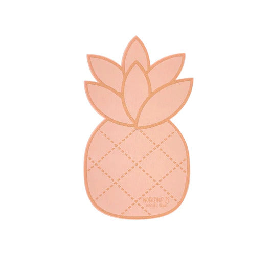 Pop-Up Mākeke - Workshop 28 HI - Pineapple Felt Trivet in Rose