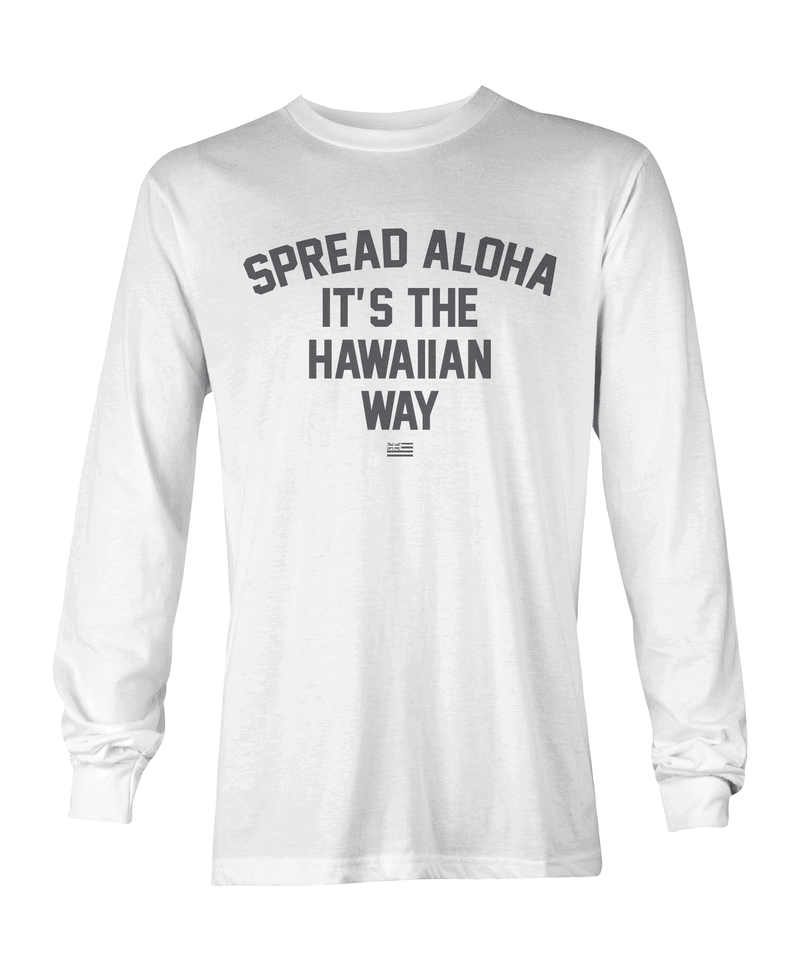 Spread Aloha Long Sleeve T-Shirt: White