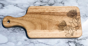 Small Wooden Serving Board w/ Handle