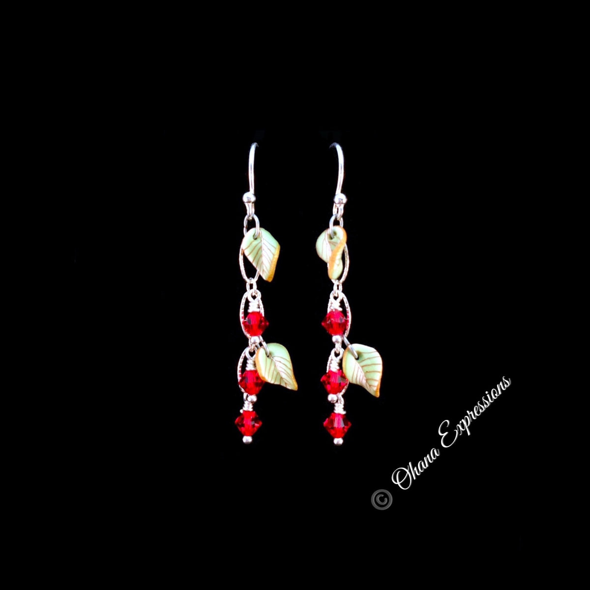 Red - Contemporary Maile Dangle